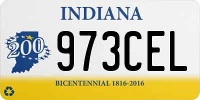 IN license plate 973CEL
