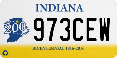 IN license plate 973CEW