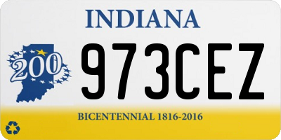 IN license plate 973CEZ