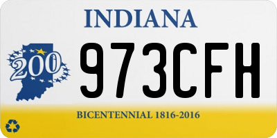 IN license plate 973CFH