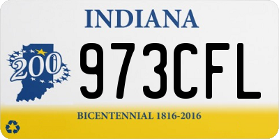 IN license plate 973CFL