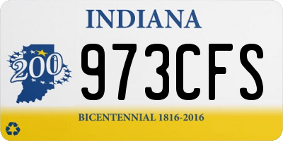 IN license plate 973CFS