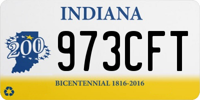 IN license plate 973CFT
