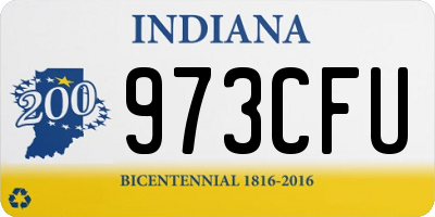 IN license plate 973CFU