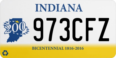 IN license plate 973CFZ