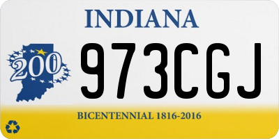 IN license plate 973CGJ