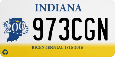 IN license plate 973CGN