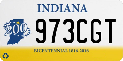 IN license plate 973CGT