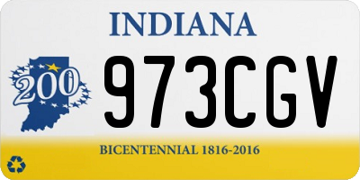 IN license plate 973CGV