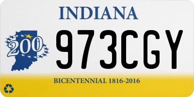 IN license plate 973CGY