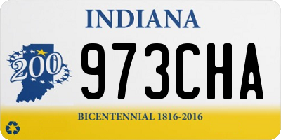 IN license plate 973CHA