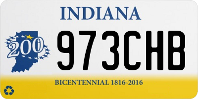 IN license plate 973CHB