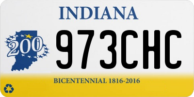 IN license plate 973CHC