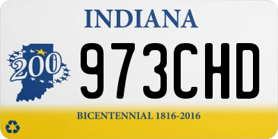 IN license plate 973CHD
