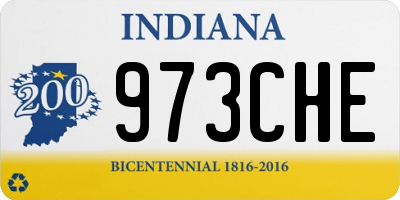IN license plate 973CHE