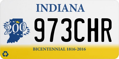 IN license plate 973CHR