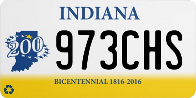 IN license plate 973CHS