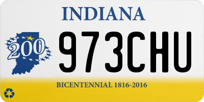 IN license plate 973CHU