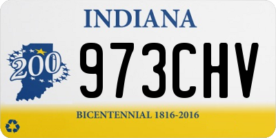 IN license plate 973CHV