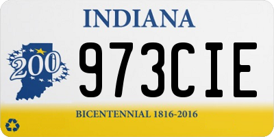 IN license plate 973CIE