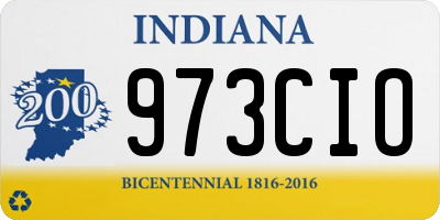 IN license plate 973CIO