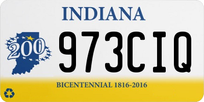 IN license plate 973CIQ