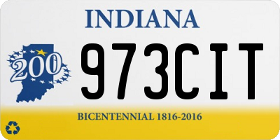 IN license plate 973CIT