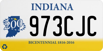 IN license plate 973CJC