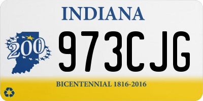 IN license plate 973CJG