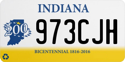 IN license plate 973CJH