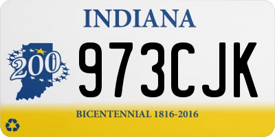 IN license plate 973CJK