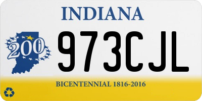 IN license plate 973CJL