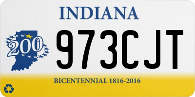 IN license plate 973CJT