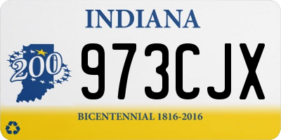 IN license plate 973CJX