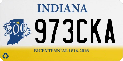 IN license plate 973CKA