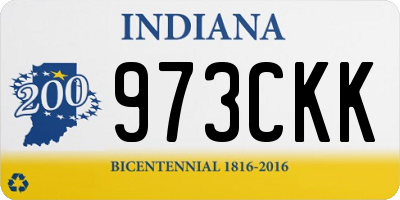 IN license plate 973CKK
