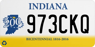 IN license plate 973CKQ