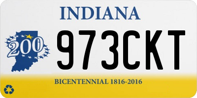 IN license plate 973CKT