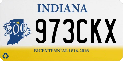 IN license plate 973CKX