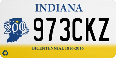 IN license plate 973CKZ