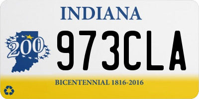 IN license plate 973CLA