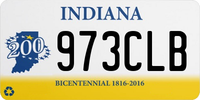 IN license plate 973CLB