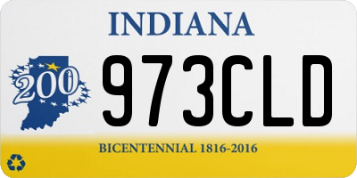 IN license plate 973CLD