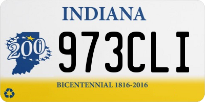 IN license plate 973CLI