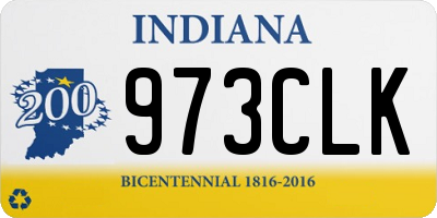 IN license plate 973CLK
