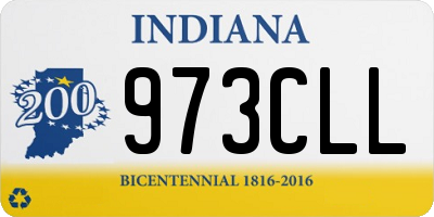 IN license plate 973CLL