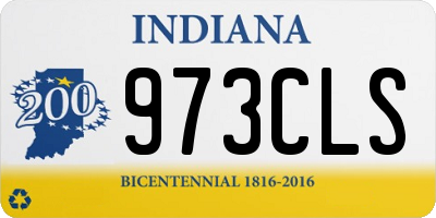 IN license plate 973CLS