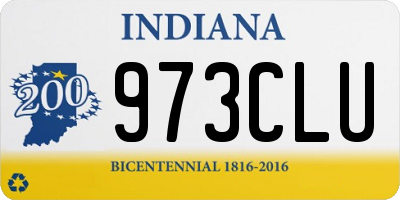 IN license plate 973CLU