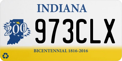 IN license plate 973CLX