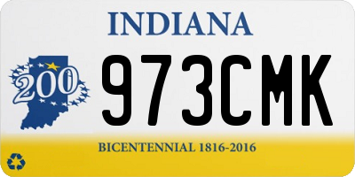 IN license plate 973CMK